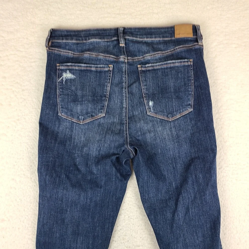American Eagle Jeans Womens 14 Super Hi Rise Jegging Next Level Stretch Distress